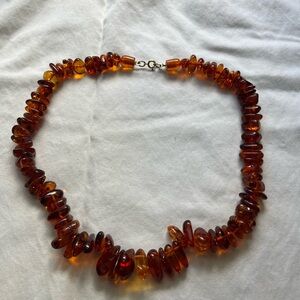Baltic Sea Amber necklace - chips cognac 19”inch.